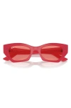 Ray Ban Zena Bio-based Sunglasses Red Cherry Frame Pink Lenses 52-22 In Pink