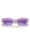 Ray Ban Zena 49mm Geometric Sunglasses In Violet