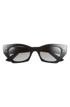 Ray Ban Ray-ban Zena 52mm Geometric Sunglasses In Black