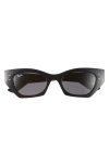 Ray Ban Ray-ban Zena 52mm Geometric Sunglasses In Black