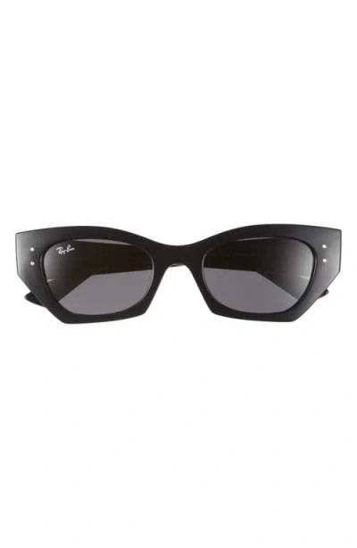 Ray Ban Ray-ban Zena 52mm Geometric Sunglasses In Black / Black