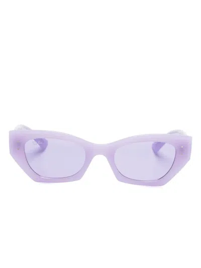 Ray Ban Zena Bio-based Cat-eye Frame Sunglasses In Purple