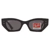 Ray Ban Zena Bio Based Dark Grey Irregular Unisex Sunglasses Rb4430 667787 49 In Black