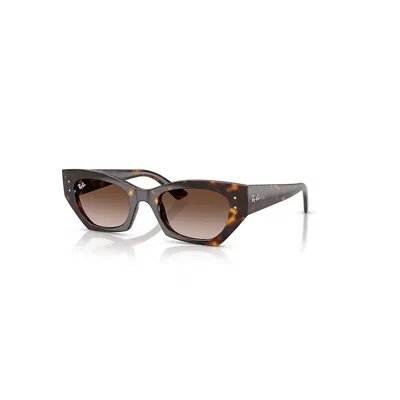 Ray Ban Sunglasses Unisex Zena Bio-based - Havana Frame Brown Lenses 52-22