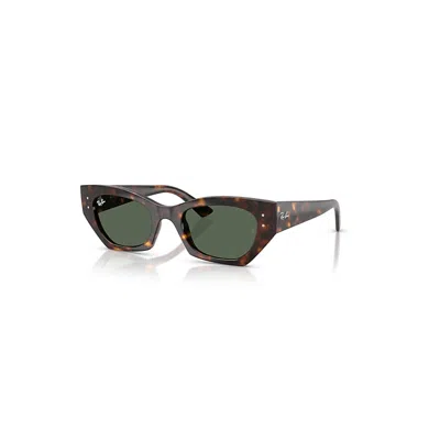 Ray Ban Zena Bio-based Sonnenbrillen Havana Fassung Grün Glas 52-22 In Brown