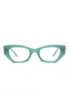 Ray Ban Zena Cat-eye-frame Glasses In Green