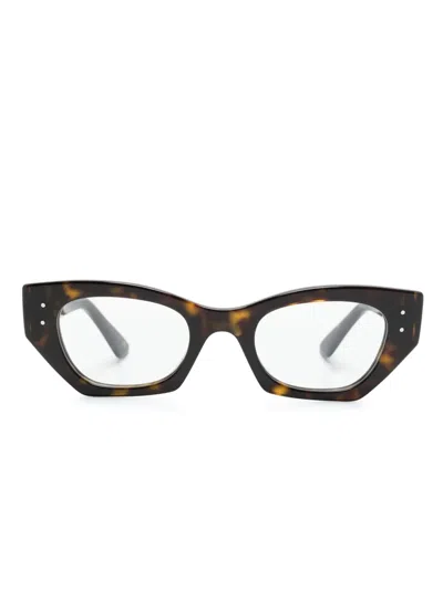 Ray Ban Zena Geometric-frame Glasses In Braun