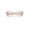 Ray Ban Zena Optics Bio-based Eyeglasses Shiny Cloudy Warm White Frame Clear Lenses Polarized 52-22 In Shiny Cloudy Warm White