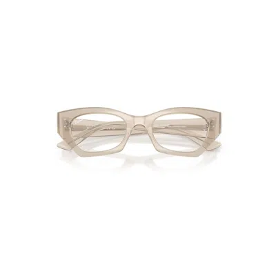 Ray Ban Zena Optics Bio-based Eyeglasses Shiny Cloudy Warm White Frame Clear Lenses Polarized 52-22