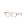 Ray Ban Zena Optics Bio-based  Shiny Cloudy Warm White Fassung Klar Glas Polarisiert 49-22 In Shiny Cloudy Warm White
