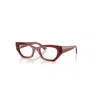 Ray Ban Zena Optics Bio-based  Shiny Rusty Brown Fassung Klar Glas Polarisiert 49-22 In Shiny Rusty Brown