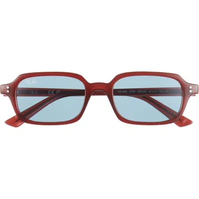 Ray Ban Ray-ban Zuri 52mm Rectangle Sunglasses In Rusty Brown Blue