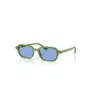 Ray Ban Zuri Bio-based Sunglasses Cloudy Jungle Green Frame Blue Lenses 52-19 In Cloudy Jungle Grün