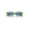 RAY BAN SUNGLASSES UNISEX ZURI BIO-BASED - CLOUDY JUNGLE GREEN FRAME BLUE LENSES 49-19
