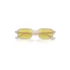 Ray Ban Zuri Bio-based Sunglasses Cloudy Warm White Frame Yellow Lenses 51-19 In Cloudy Warm White