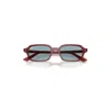 Ray Ban Zuri Bio-based Sunglasses Rosty Brown Frame Blue Lenses 52-19 In Rosty Brown