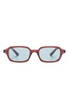 Ray Ban Zuri Bio-based Sunglasses Rosty Brown Frame Blue Lenses 52-19 In Red