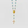 Ray The Mary Blue Stone Rosary Necklace