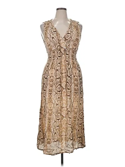 Pre-owned Raya Sun Cocktail Dress In Brown