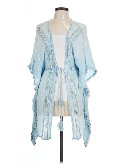Pre-owned Raya Sun Kimono In Blue
