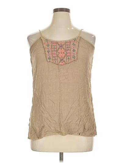Pre-owned Raya Sun Sleeveless Blouse In Brown