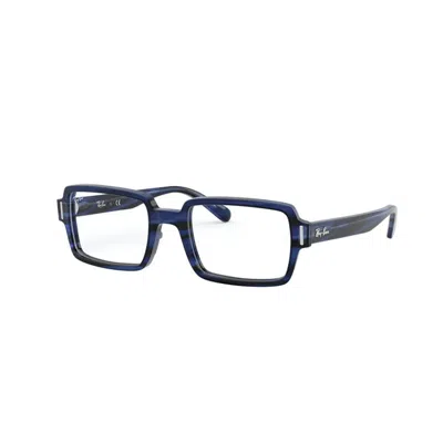 Rayban 雷朋长方形男女款光学镜架镜框板材0rx5473 In Blue