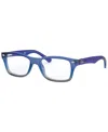 Ray-ban Jr Child Eyeglasses, Rb1531 In Blue On Gray