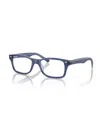 Ray-ban Jr Child Eyeglasses, Rb1531 In Top Violet On Transparent Violet
