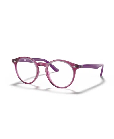 Ray-ban Jr Child Eyeglasses, Rb1594 In Transparent Fuchsia