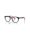 Ray-ban Jr Child Eyeglasses, Rb1628 In Black Red