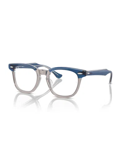 Ray-ban Jr Child Eyeglasses, Rb9098v In Top Dark Blue Brown Light Grey