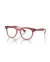 Ray-ban Jr Child Eyeglasses, Rb9098v In Top Red Orange Light Purple