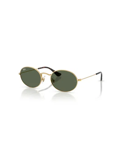 Ray-ban Jr Kids' Rb9645s Oval Metal Sunglasses With Adjustable Nose Pads In Gold