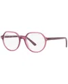 Ray-ban Jr Rb9095v Thalia Optics Unisex Square Eyeglasses In Transparent Pink