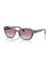 Ray-ban Jr Sunglasses, Rb9081s Kids Rb9081s In Striped Violet On Transparent Violet