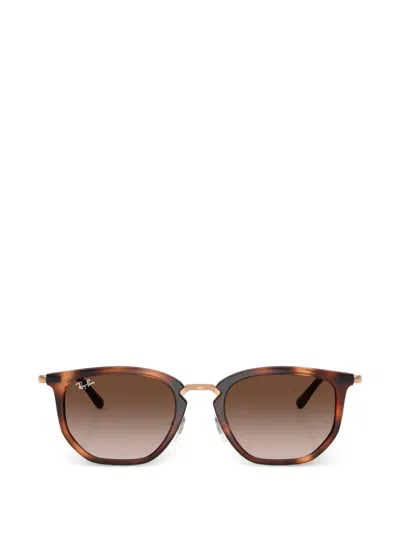 Ray-ban Junior Kids' Browline Sunglasses In Brown