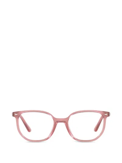 Ray-ban Junior Kids' Elliot Round-frame Glasses In Pink
