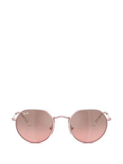 Ray-ban Junior Kids' Jack Round-frame Sunglasses In Pink