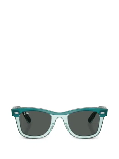 Ray-ban Junior Kids' Mini Street Neat Square Frame Sunglasses In Blue