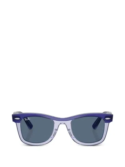 Ray-ban Junior Kids' Mini Street Neat Square-frame Sunglasses In Blue