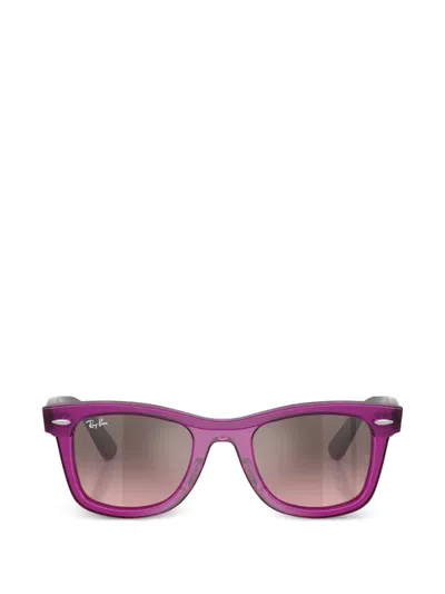 Ray-ban Junior Kids' Mini Street Neat Square-frame Sunglasses In Purple