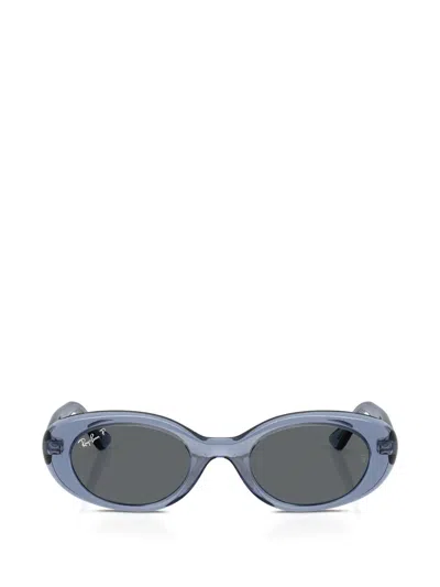 Ray-ban Junior Oval-frame Sunglasses In Blue