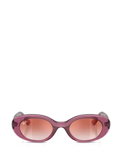 Ray-ban Junior Kids' Oval-frame Sunglasses In Pink