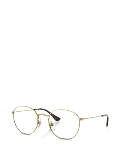 Ray-ban Junior Rob Round-frame Glasses In Gold