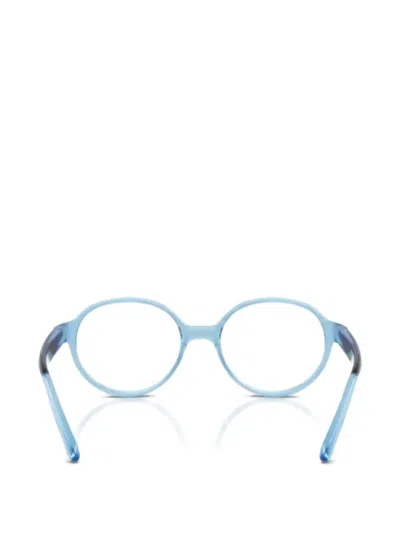 Ray-ban Junior Round-frame Glasses In Blue