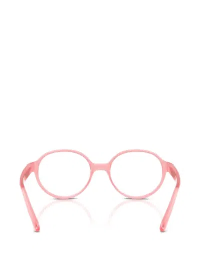 Ray-ban Junior Round-frame Glasses In Pink