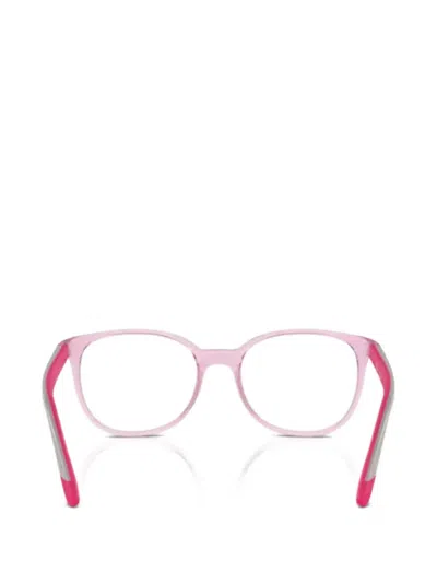 Ray-ban Junior Round-frame Glasses In Pink