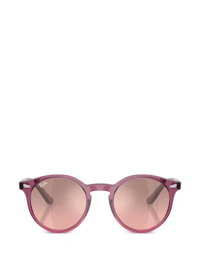 Ray-ban Junior Kids' Round-frame Sunglasses In Pink