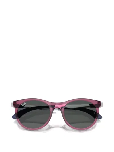 Ray-ban Junior Round-frame Sunglasses In Pink