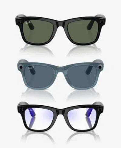 Ray-ban Meta Ray Ban Unisex Ai Meta Gen1 Wayfarer Glasses Collection In Rebel Black